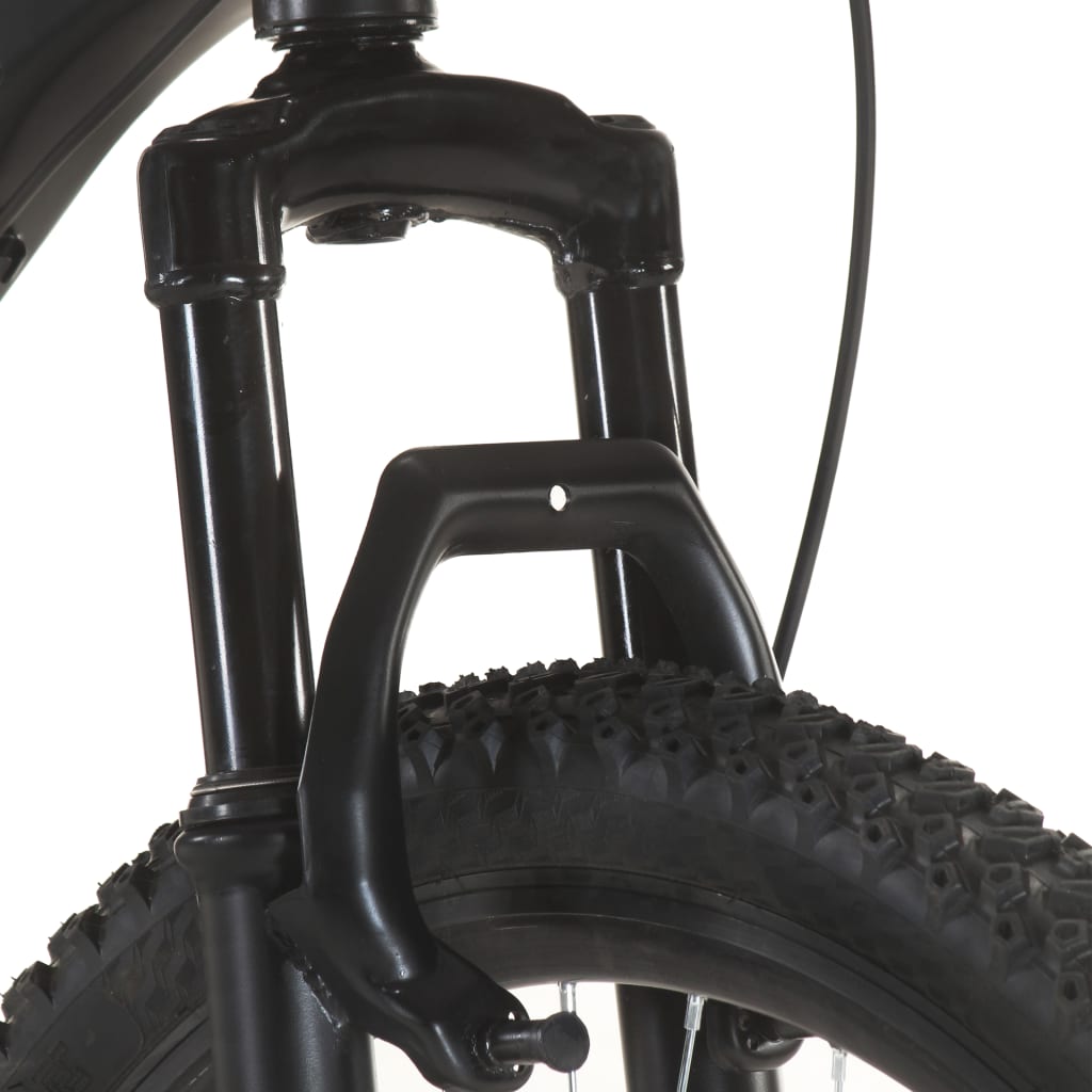 Mountainbike 21 Versnellingen 27,5 In Wielen 42 Cm Frame Zwart
