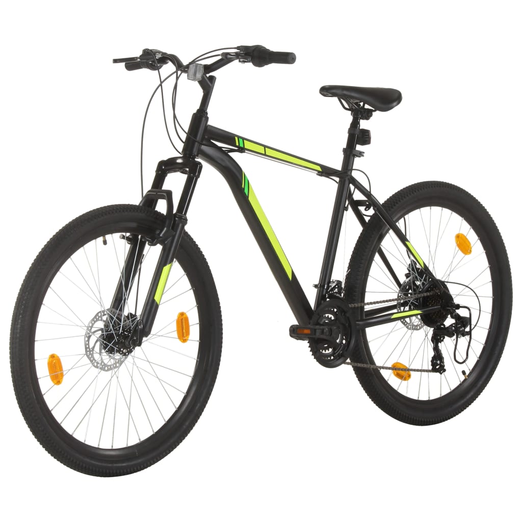 Mountainbike 21 Versnellingen 27,5 In Wielen 50 Cm Frame Zwart