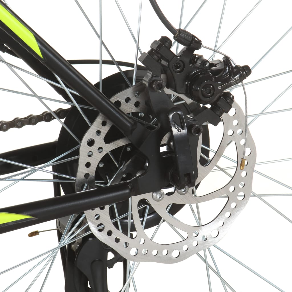 Mountainbike 21 Versnellingen 27,5 In Wielen 50 Cm Frame Zwart