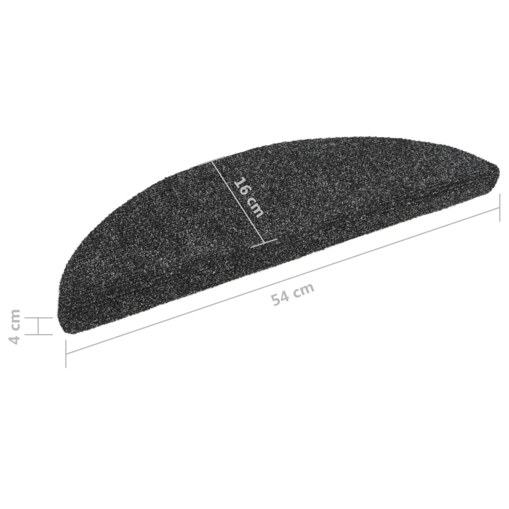 Trapmatten Zelfklevend 5 St 56X17X3 Cm Naaldvilt Donkergrijs