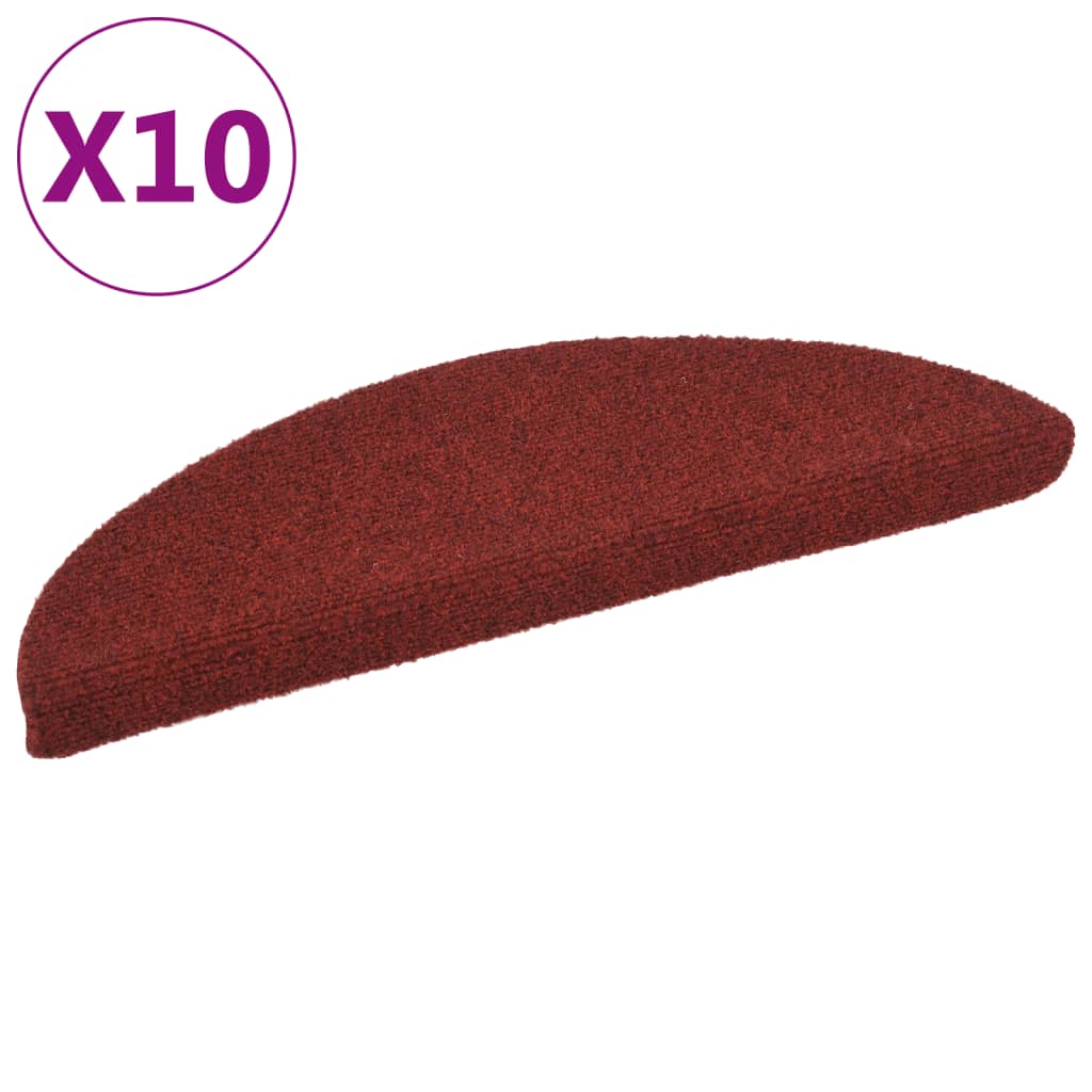 Trapmatten Zelfklevend 10 St 56X17X3 Cm Naaldvilt Rood
