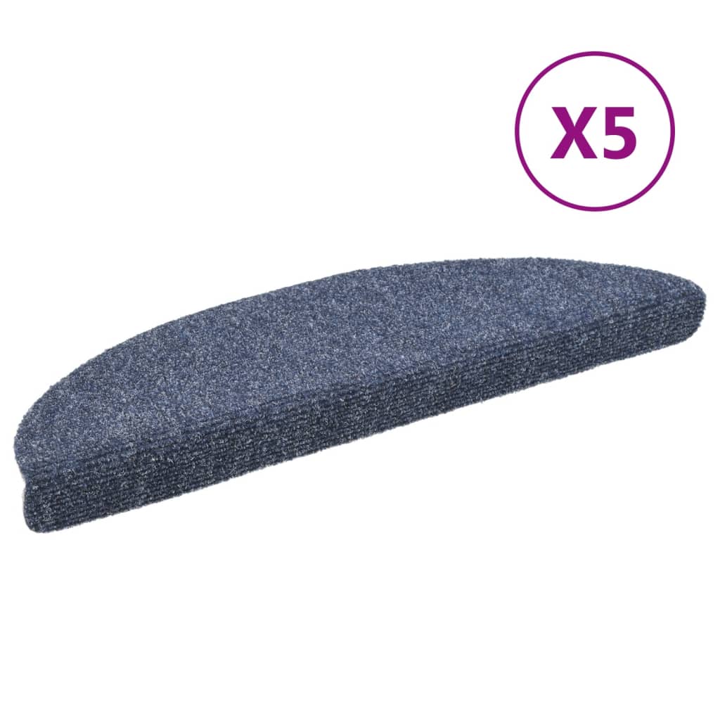 Trapmatten Zelfklevend 5 St 56X17X3 Cm Naaldvilt Blauw