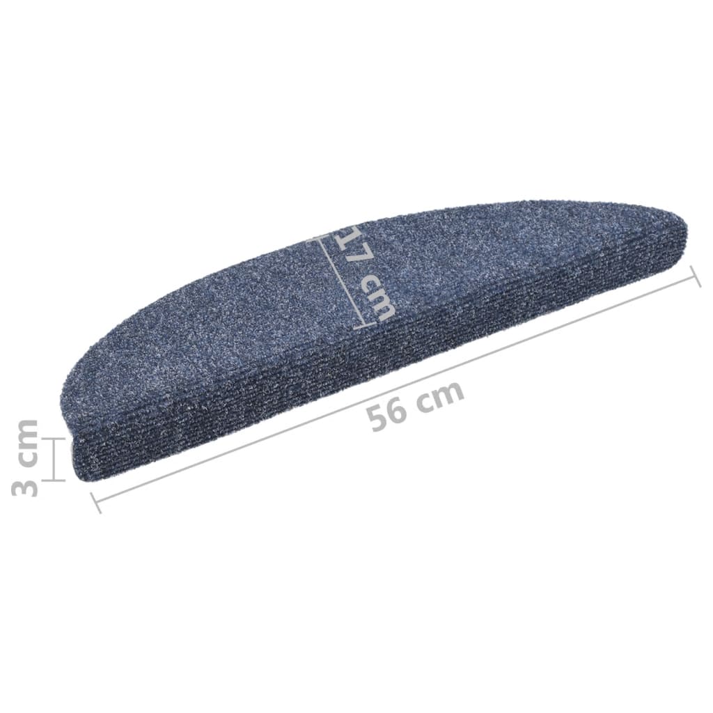 Trapmatten Zelfklevend 5 St 56X17X3 Cm Naaldvilt Blauw