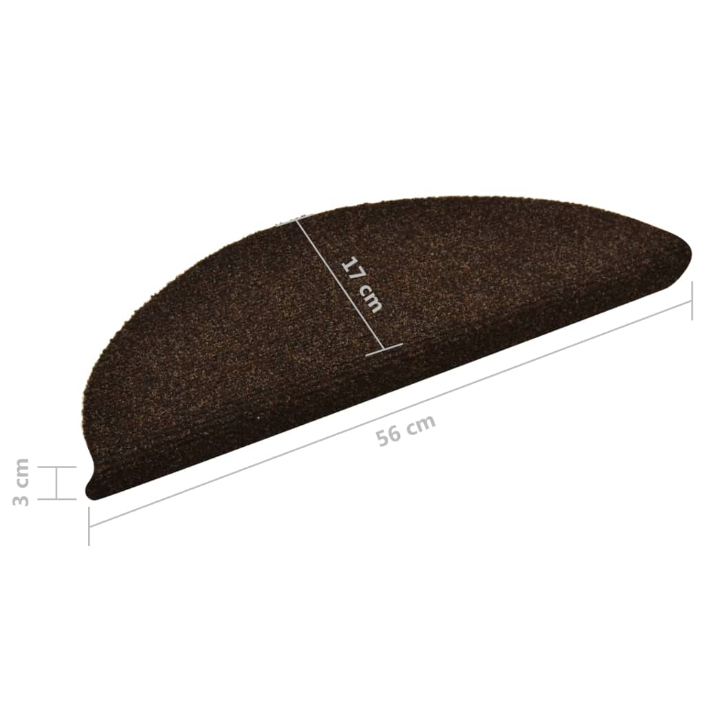 Trapmatten Zelfklevend 5 St 56X17X3 Cm Naaldvilt Bruin