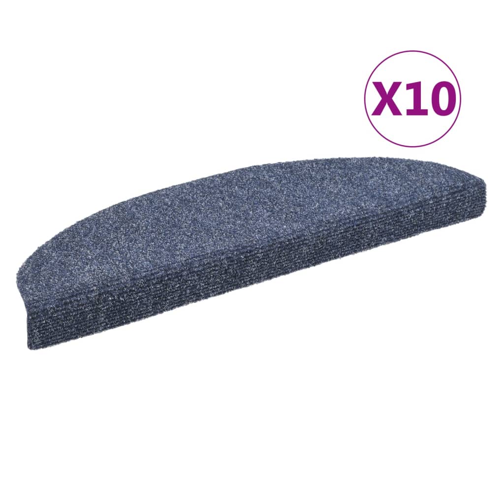 Trapmatten Zelfklevend 10 St 65X21X4 Cm Naaldvilt Blauw