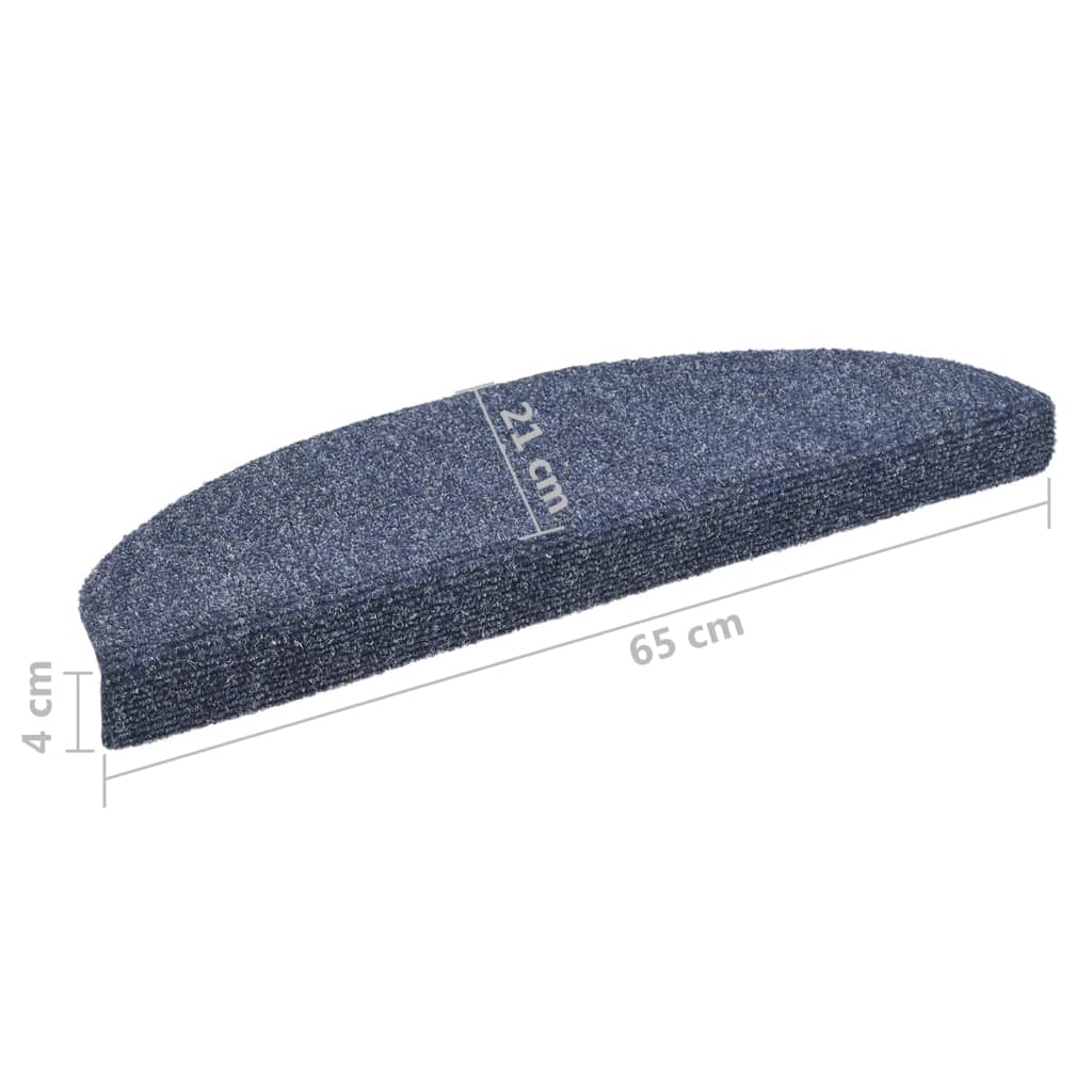 Trapmatten Zelfklevend 10 St 65X21X4 Cm Naaldvilt Blauw