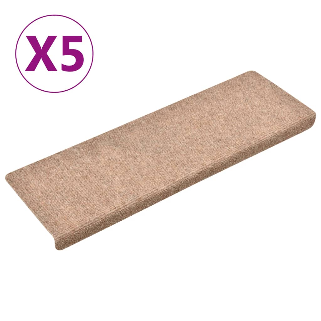 Trapmatten 5 St 65X25 Cm Naaldvilt Bruin