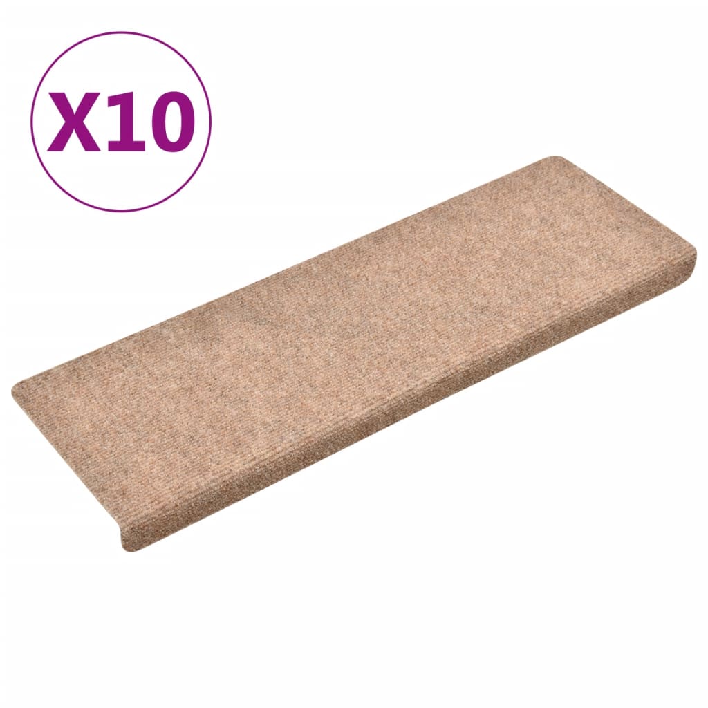 Trapmatten 10 St 65X25 Cm Naaldvilt Bruin