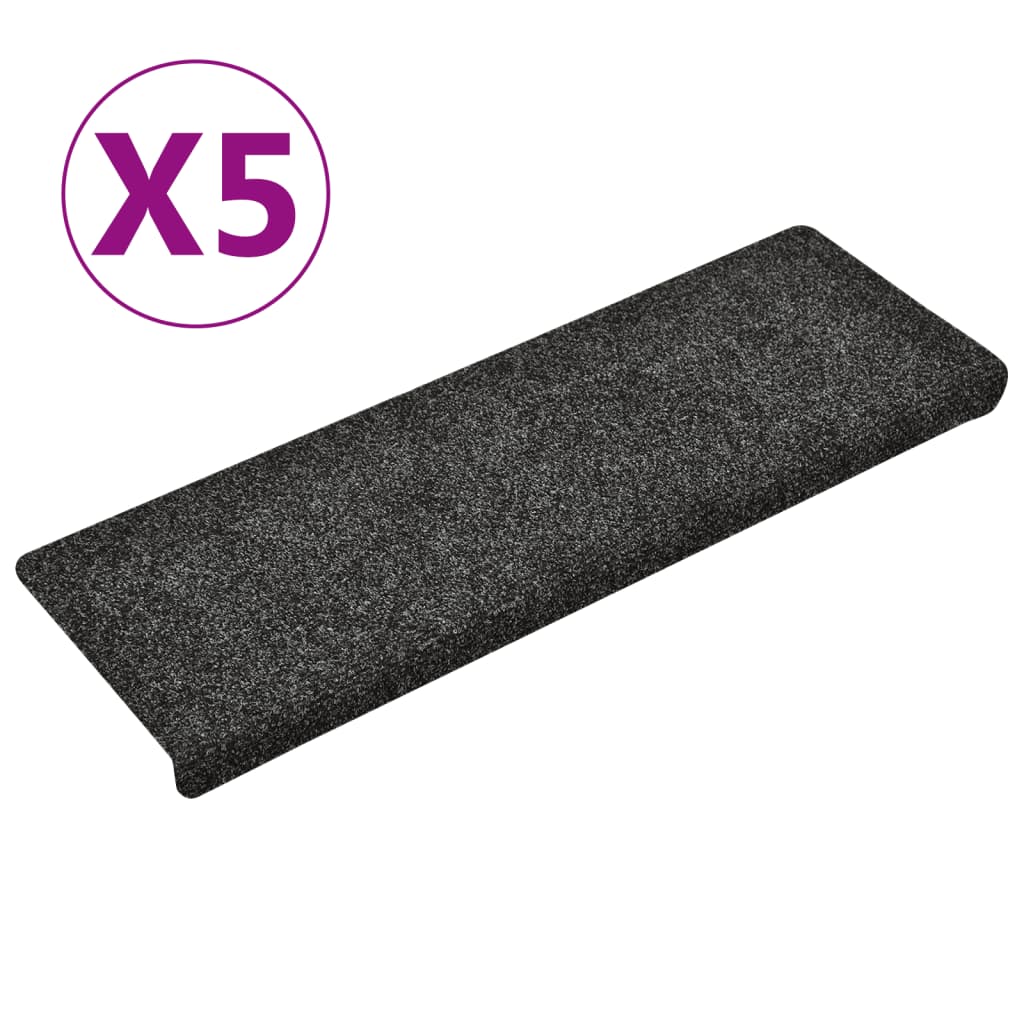 Trapmatten 5 St 65X25 Cm Naaldvilt Grijs