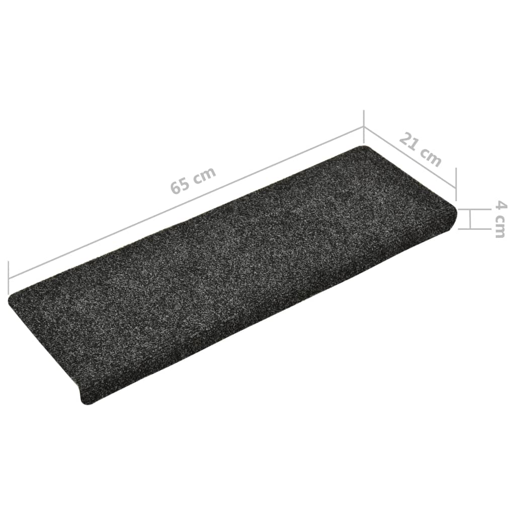 Trapmatten 5 St 65X25 Cm Naaldvilt Grijs