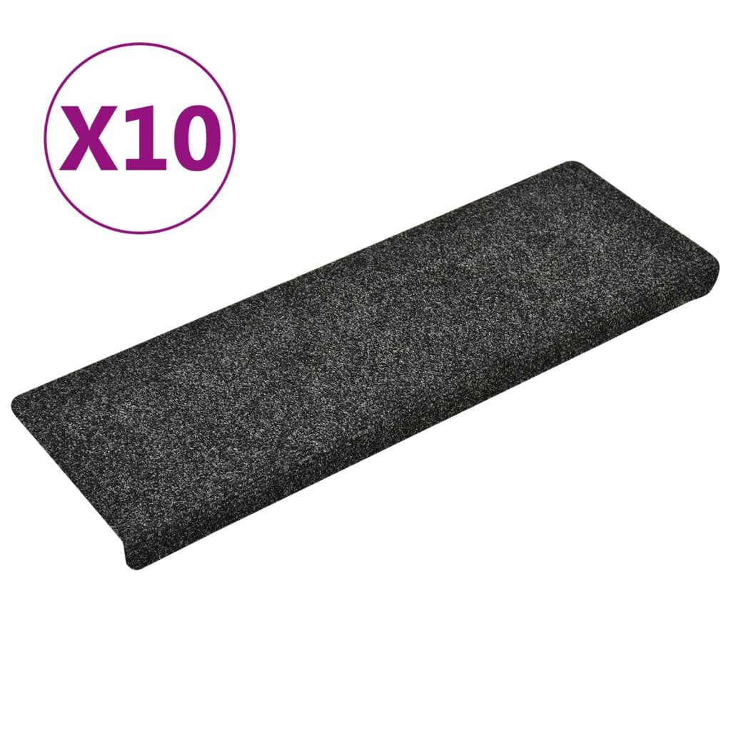 Trapmatten 10 St 65X25 Cm Naaldvilt Grijs