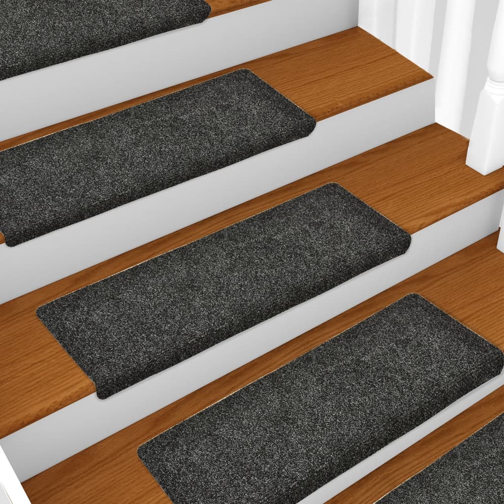 Trapmatten 10 St 65X25 Cm Naaldvilt Grijs