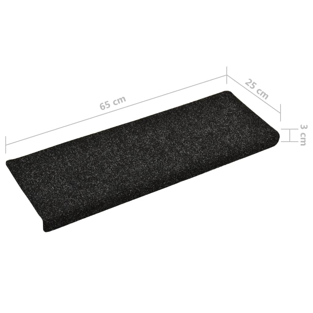 Trapmatten 5 St 65X25 Cm Naaldvilt Zwart