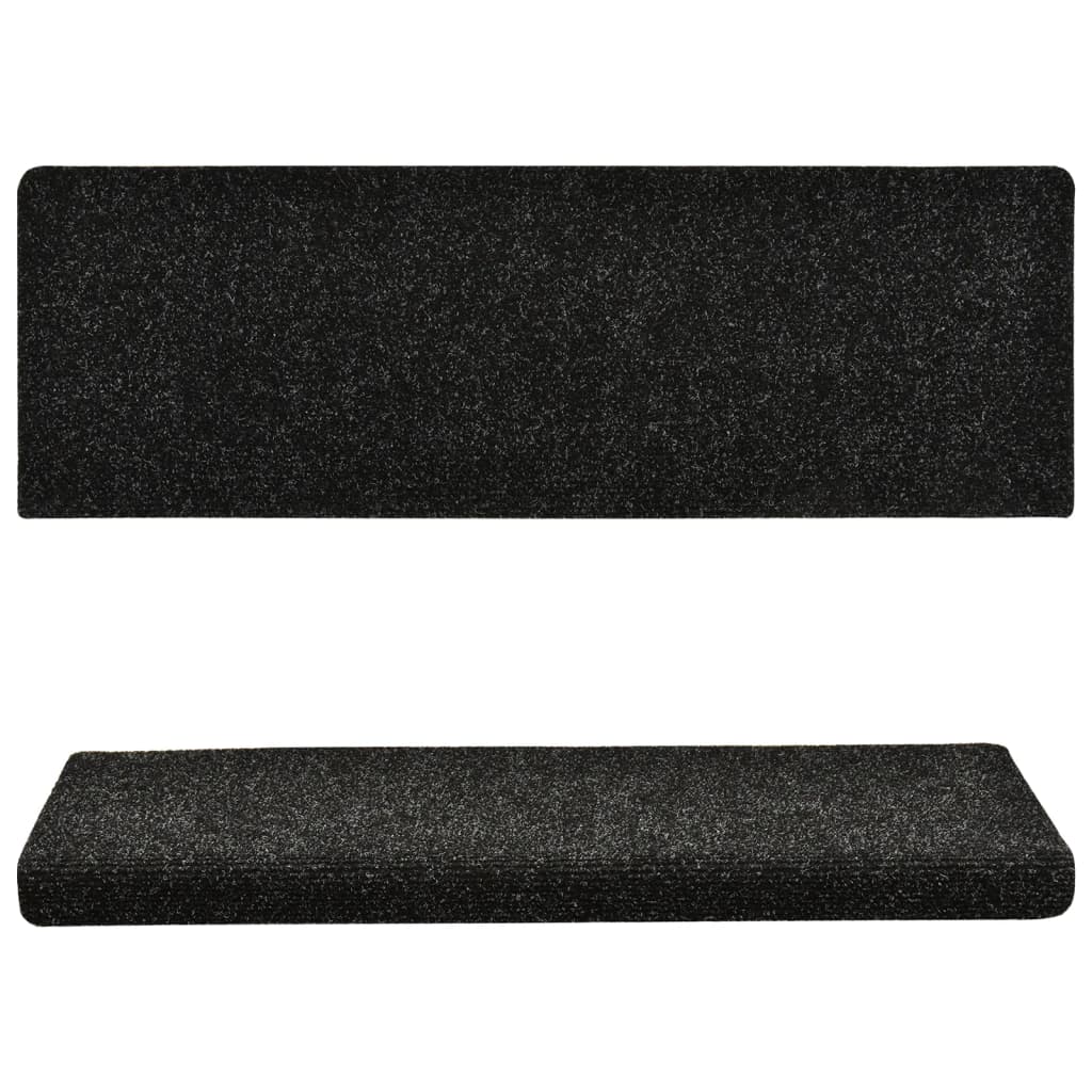 Trapmatten 10 St 65X25 Cm Naaldvilt Zwart