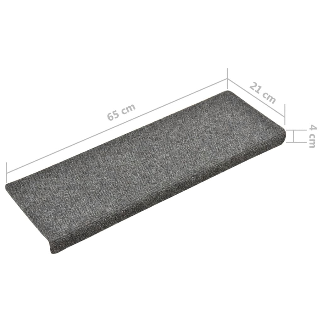 Trapmatten 5 St 65X25 Cm Naaldvilt Lichtgrijs
