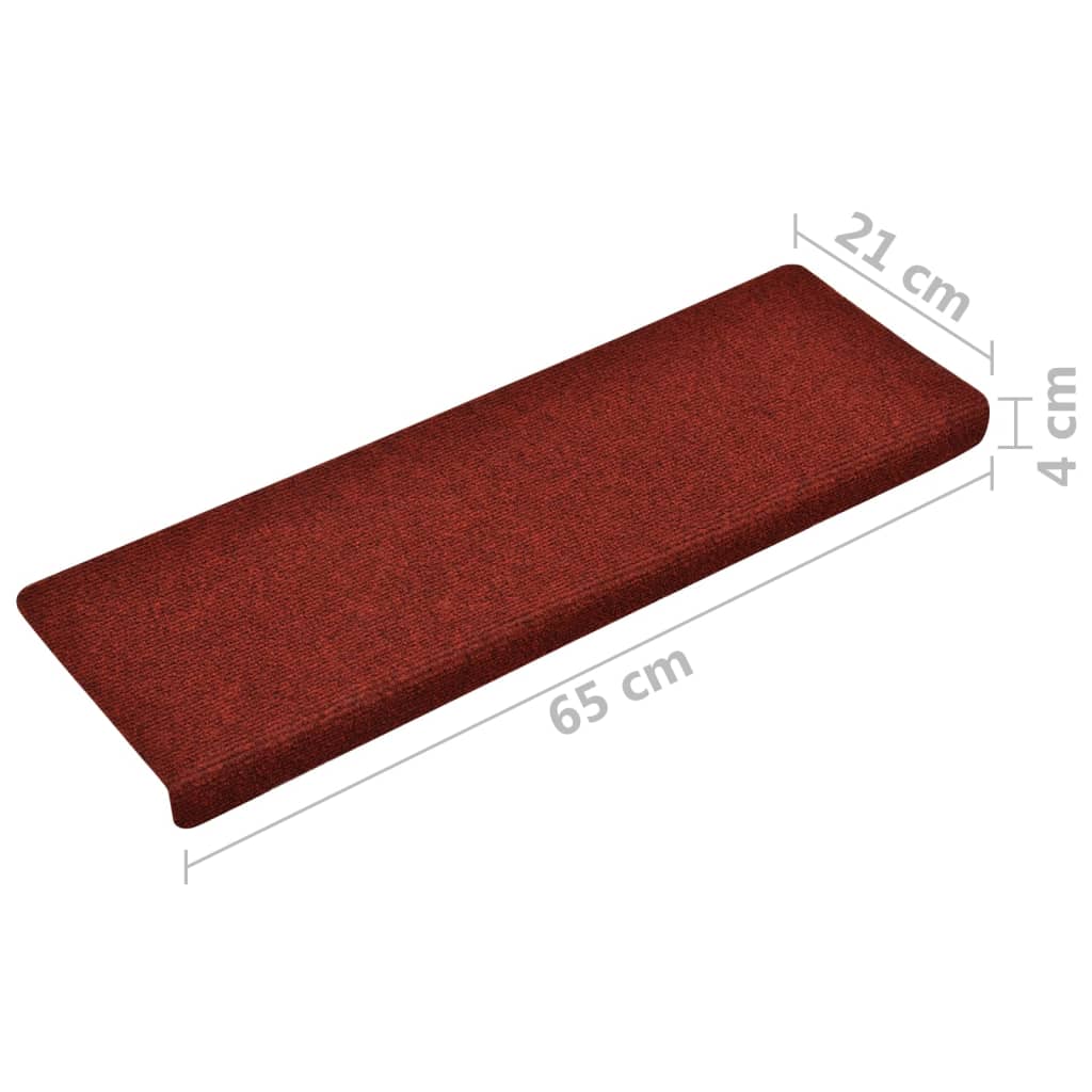 Trapmatten 5 St 65X25 Cm Naaldvilt Bordeauxrood