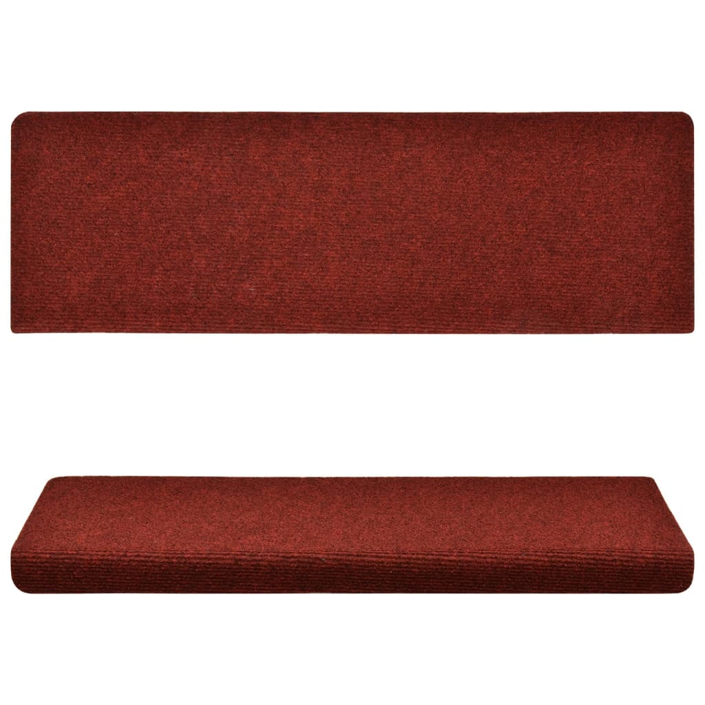 Trapmatten 10 St 65X25 Cm Naaldvilt Bordeauxrood