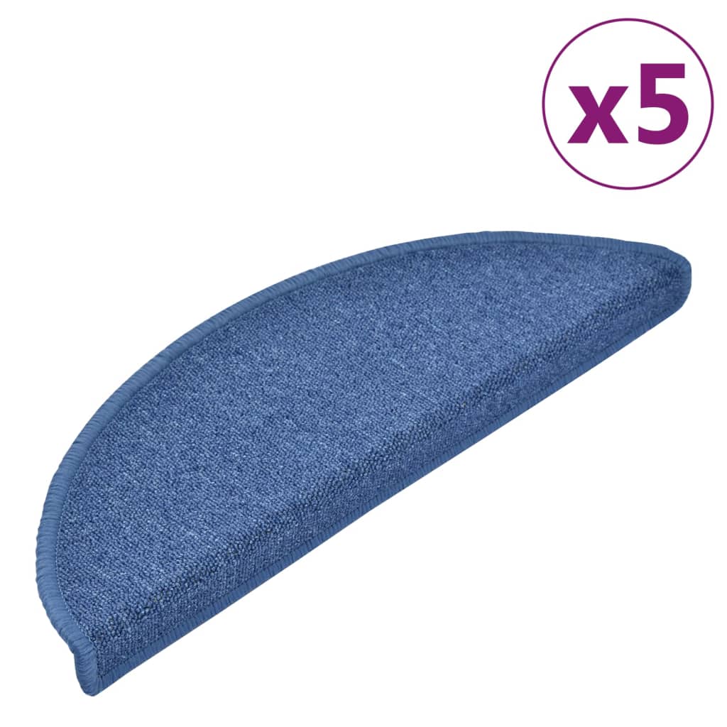 Trapmatten 5 St 65X28 Cm Blauw