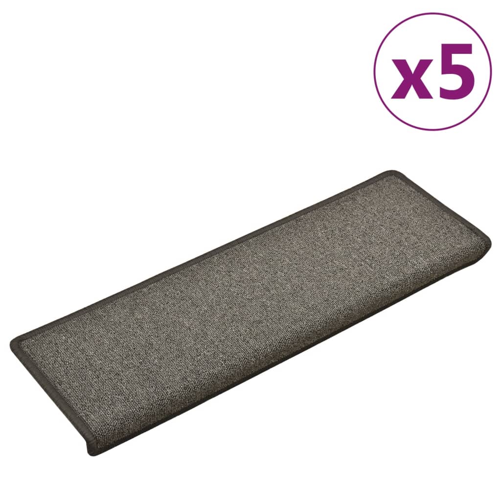 Trapmatten 5 St 65X25 Cm Donkergrijs