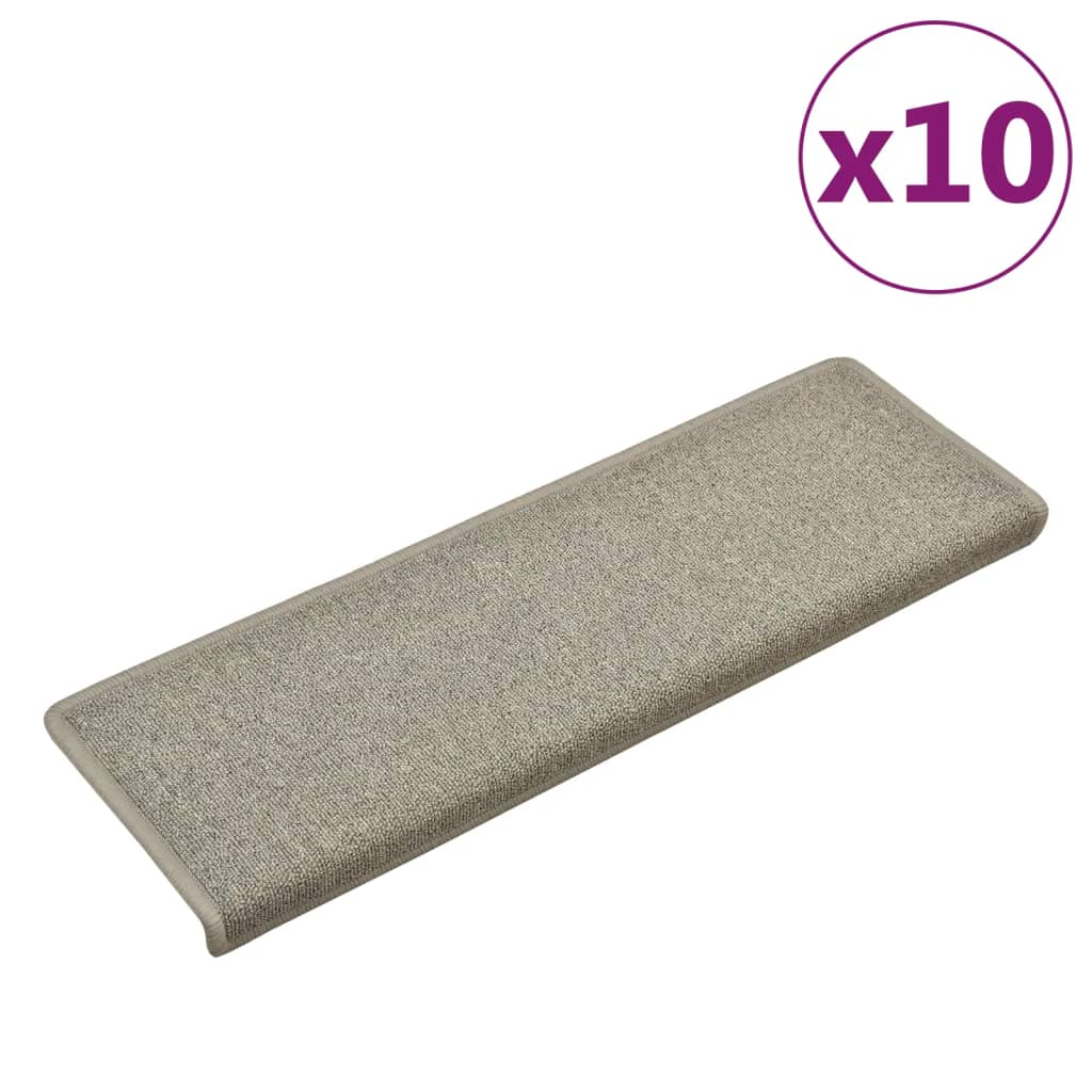 Trapmatten 10 St 65X25 Cm Lichtgrijs