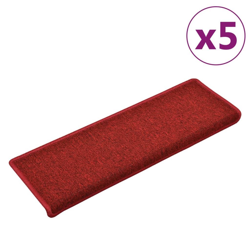 Trapmatten 5 St 65X25 Cm Rood