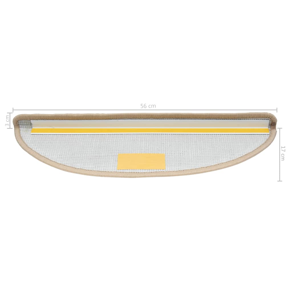 Trapmatten 5 St 56X20 Cm Crèmekleurig