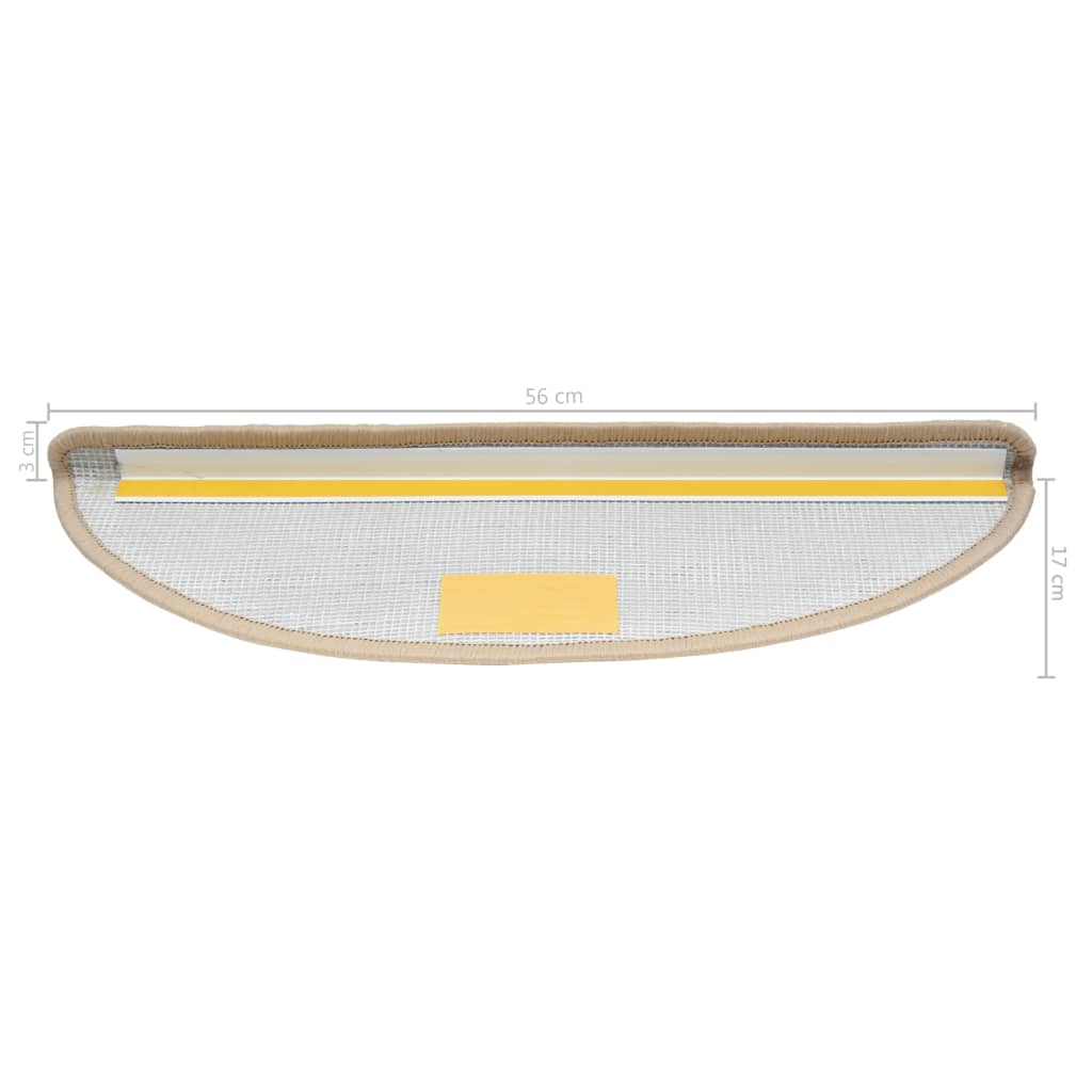 Trapmatten 10 St 56X20 Cm Crèmekleurig