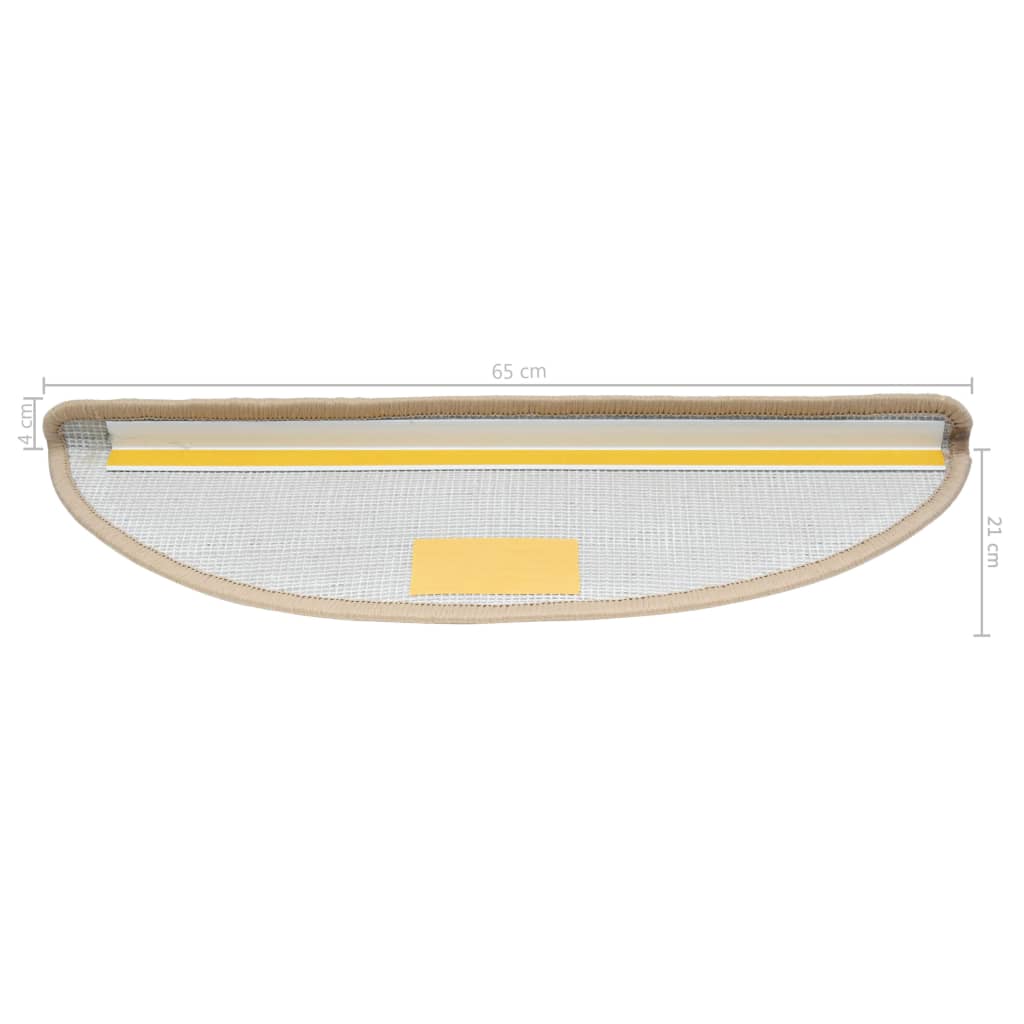 Trapmatten 10 St 65X25 Cm Crèmekleurig