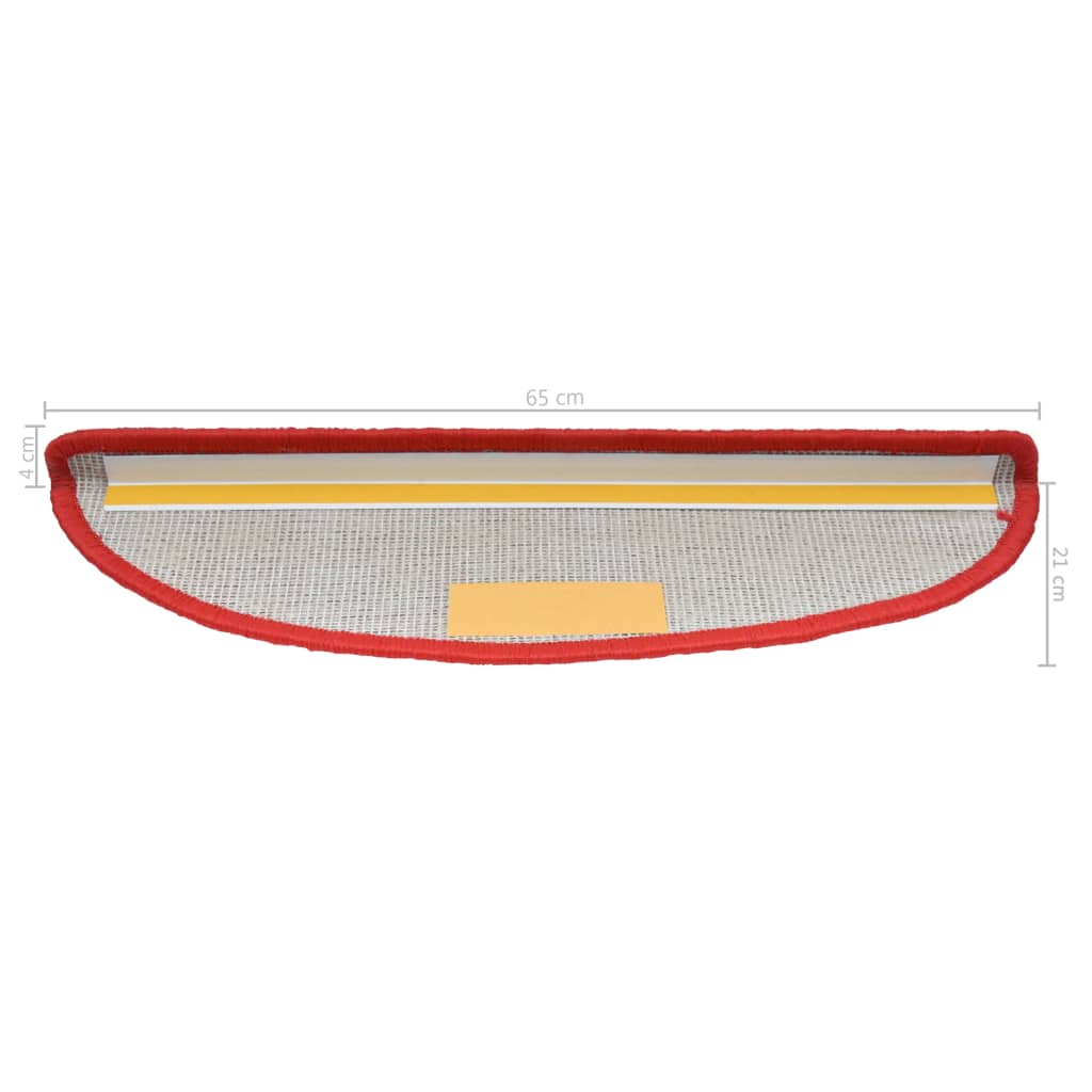 Trapmatten 5 St 65X25 Cm Rood