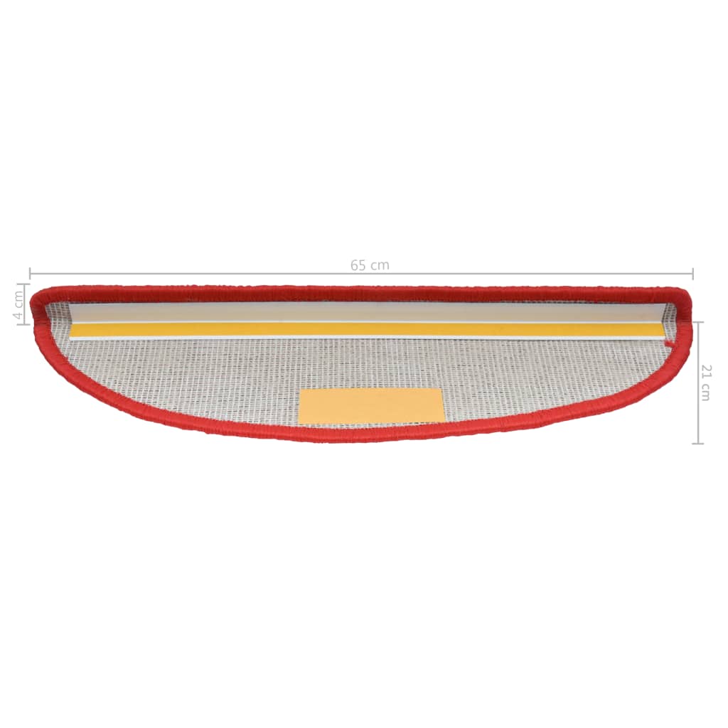 Trapmatten 10 St 65X25 Cm Rood