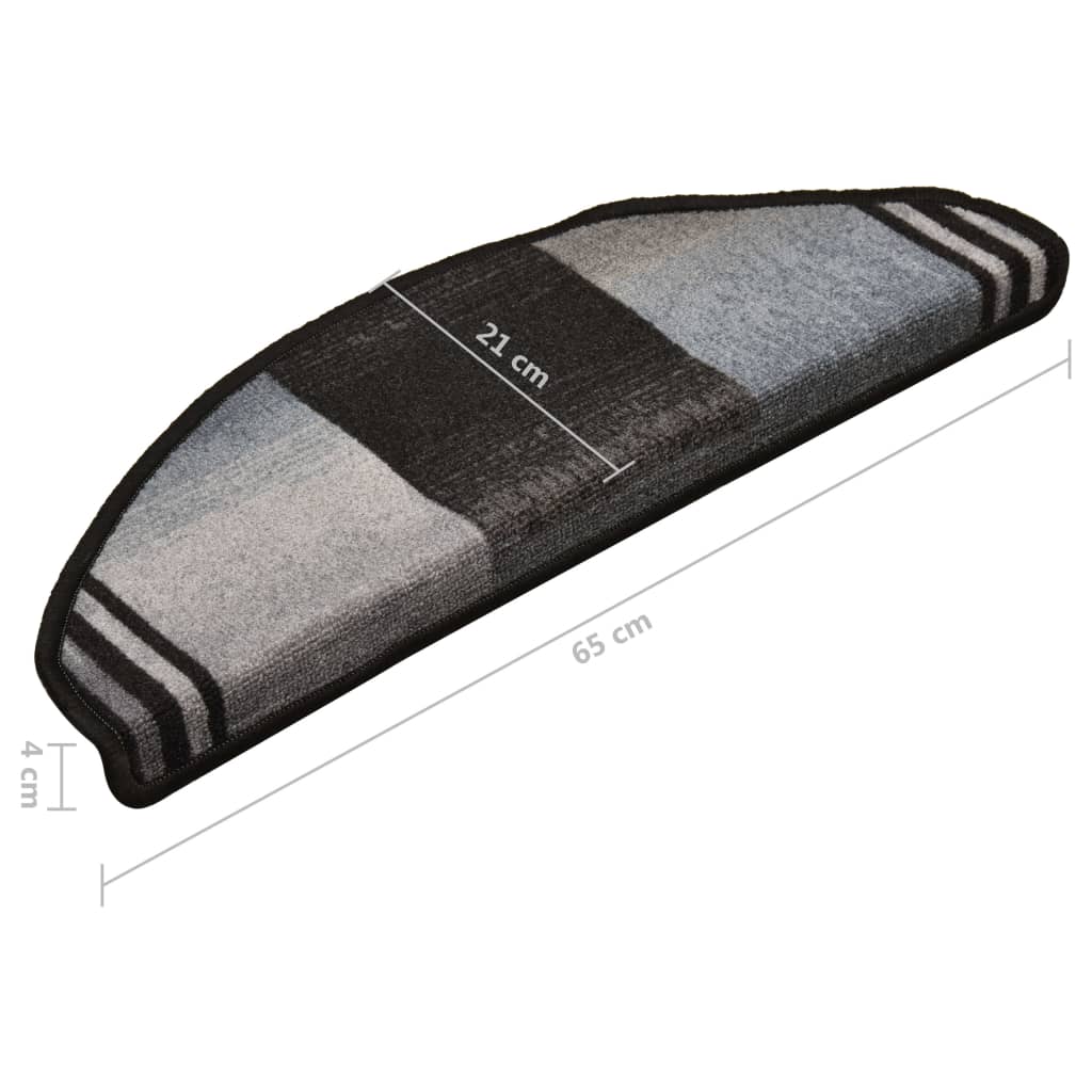 Trapmatten Zelfklevend 10 St 65X25 Cm Zwart En Grijs