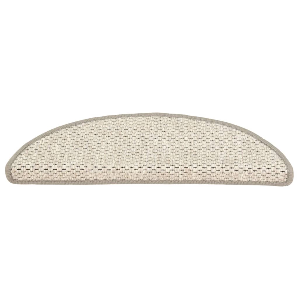 Trapmatten Zelfklevend 15 St Sisal-Look 56X20 Cm Beige