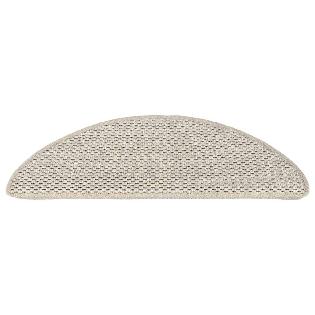 Trapmatten Zelfklevend 15 St Sisal-Look 56X20 Cm Taupe