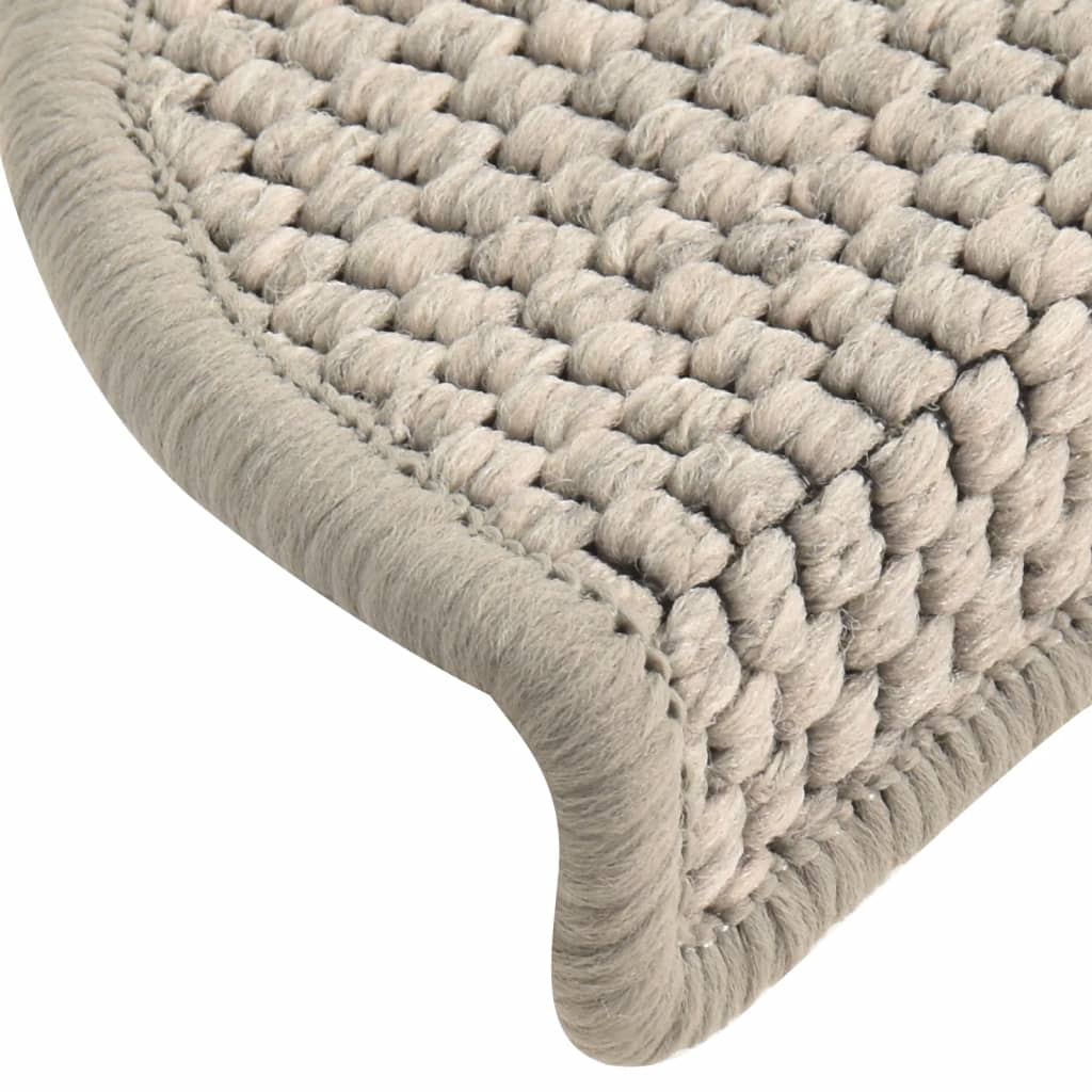Trapmatten Zelfklevend 15 St Sisal-Look 56X20 Cm Taupe