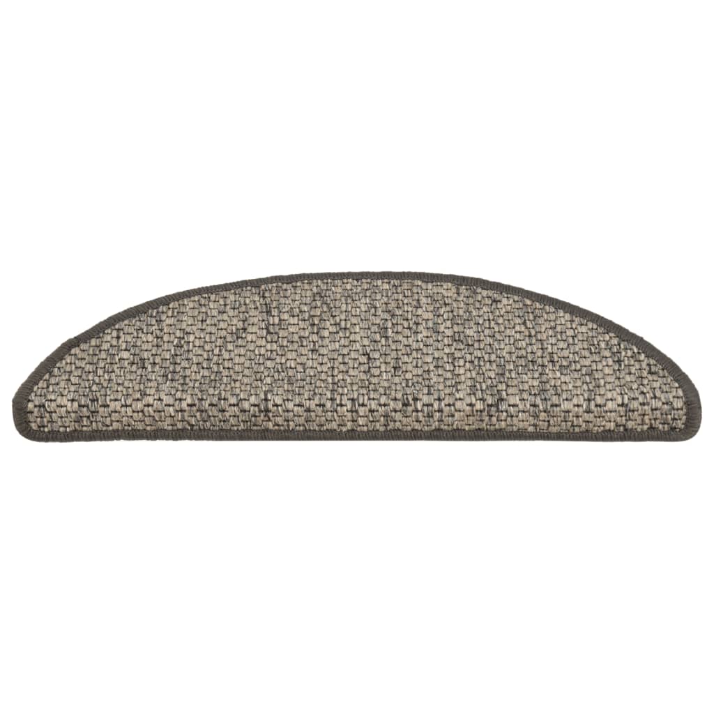 Trapmatten Zelfklevend 15 St Sisal-Look 56X20 Cm Zilverkleurig