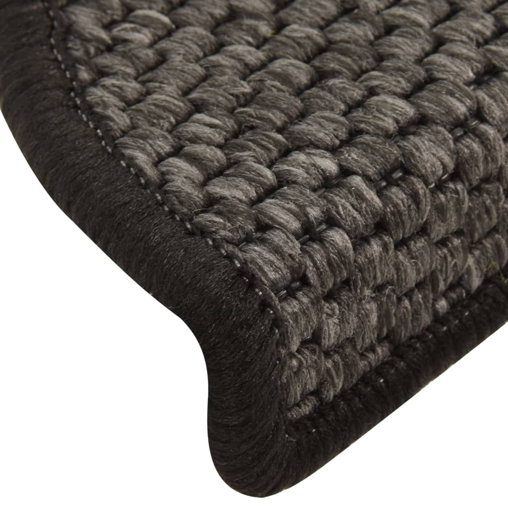 Trapmatten Zelfklevend 15 St Sisal-Look 56X20 Cm Antracietkleur