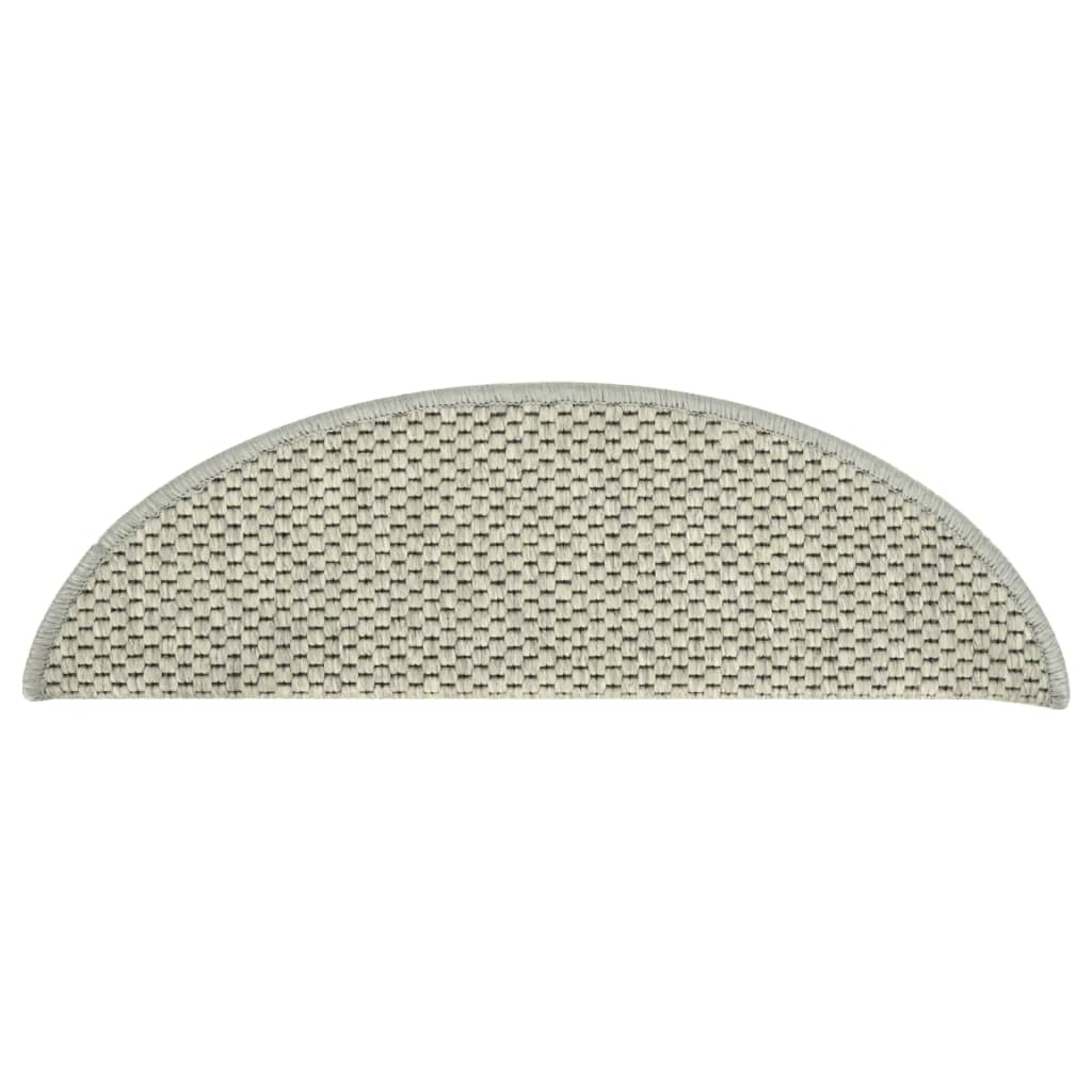 Trapmatten Zelfklevend 15 St Sisal-Look 56X20 Cm Grijs