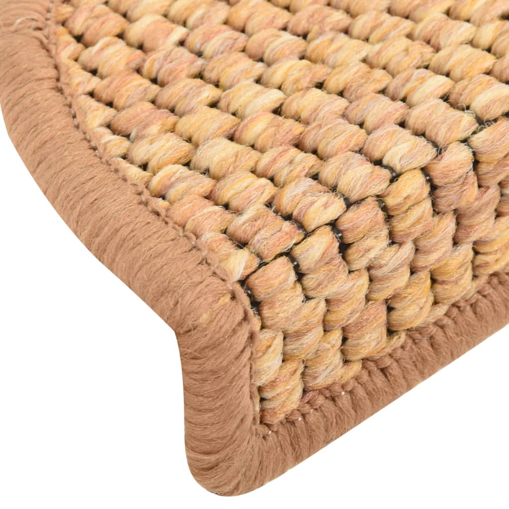 Trapmatten Zelfklevend 15 St Sisal-Look 56X20 Cm Oranje