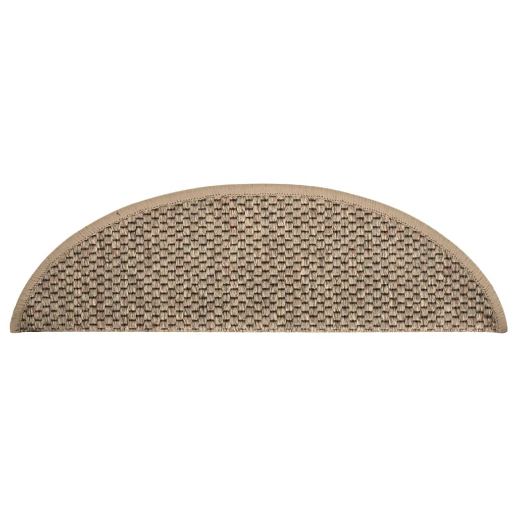 Trapmatten Zelfklevend 15 St Sisal-Look 56X20 Cm Donkerbeige