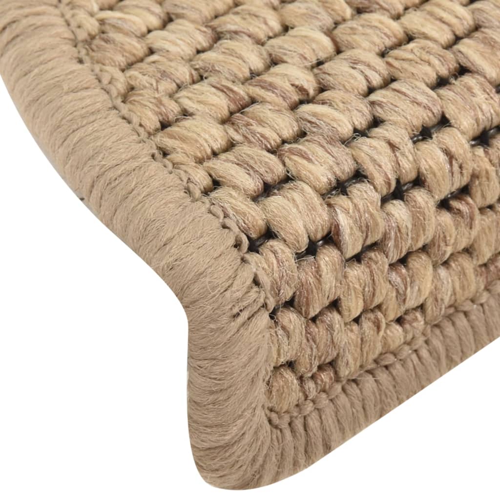 Trapmatten Zelfklevend 15 St Sisal-Look 56X20 Cm Zandkleurig