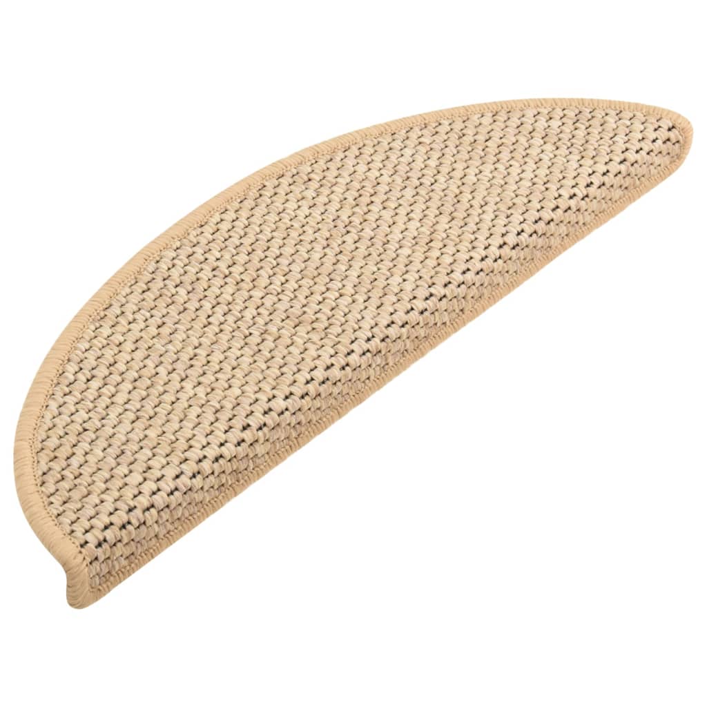 Trapmatten Zelfklevend 15 St Sisal-Look 56X20 Cm Lichtbeige