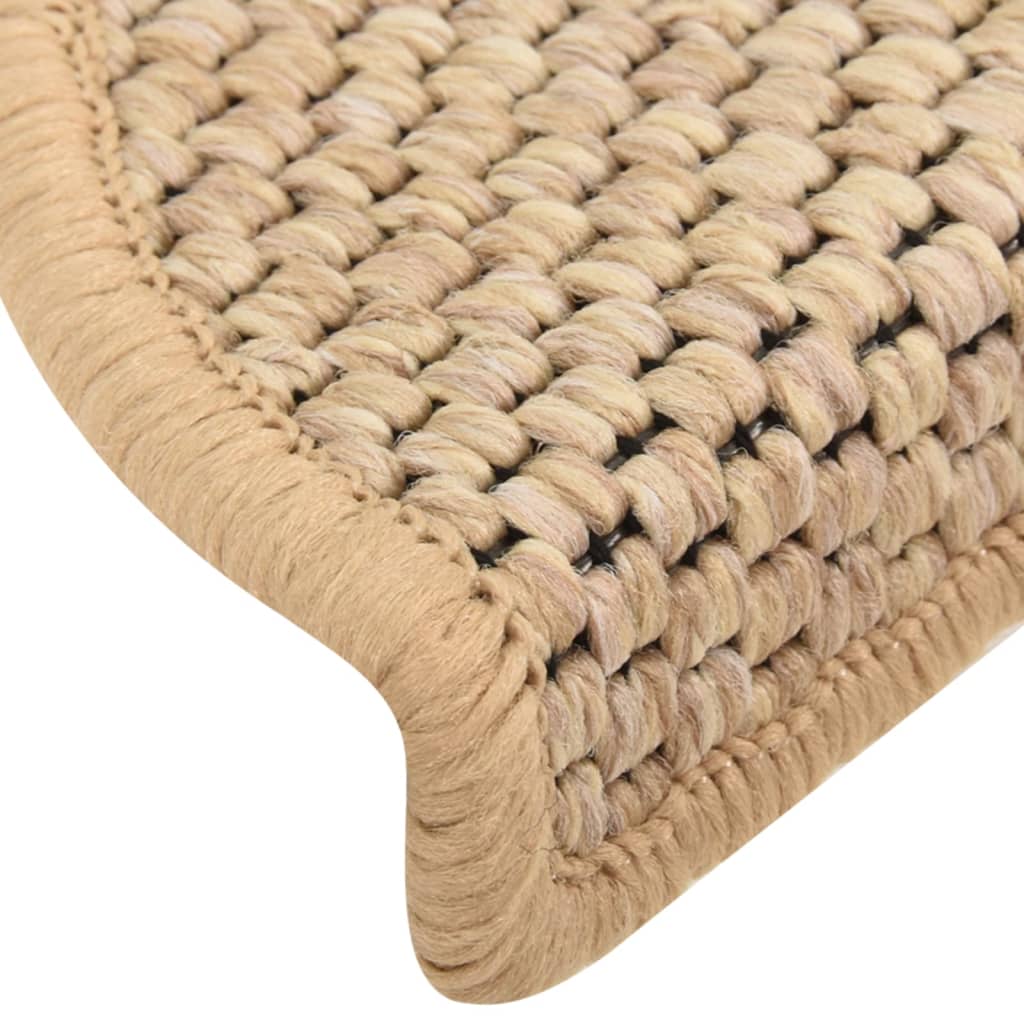 Trapmatten Zelfklevend 15 St Sisal-Look 56X20 Cm Lichtbeige