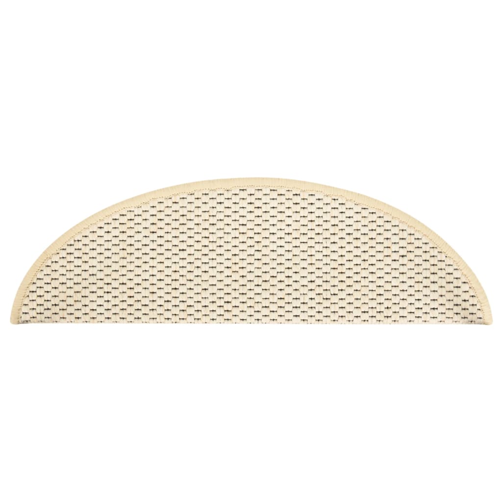 Trapmatten Zelfklevend 15 St Sisal-Look 56X20 Cm Crèmekleurig