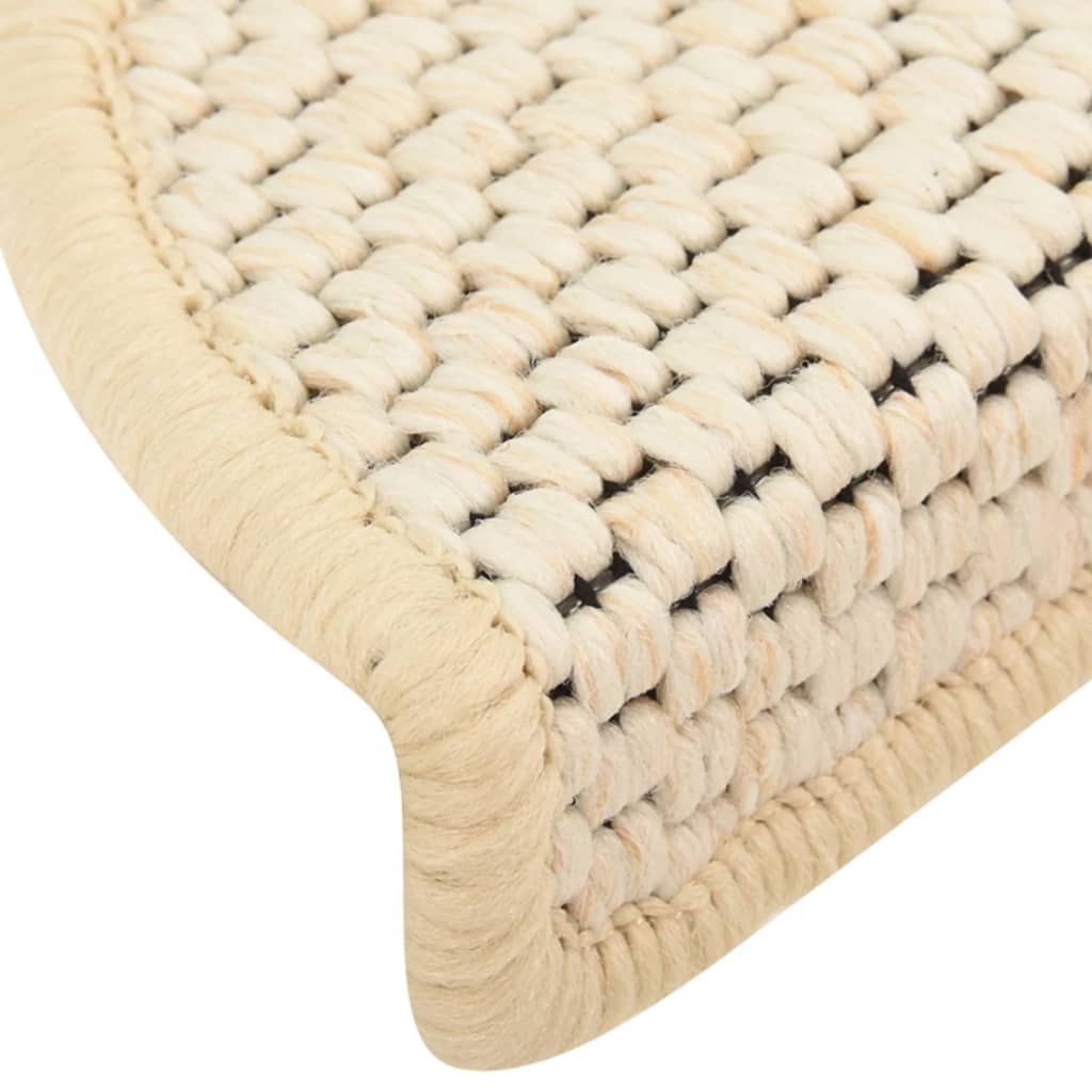 Trapmatten Zelfklevend 15 St Sisal-Look 56X20 Cm Crèmekleurig