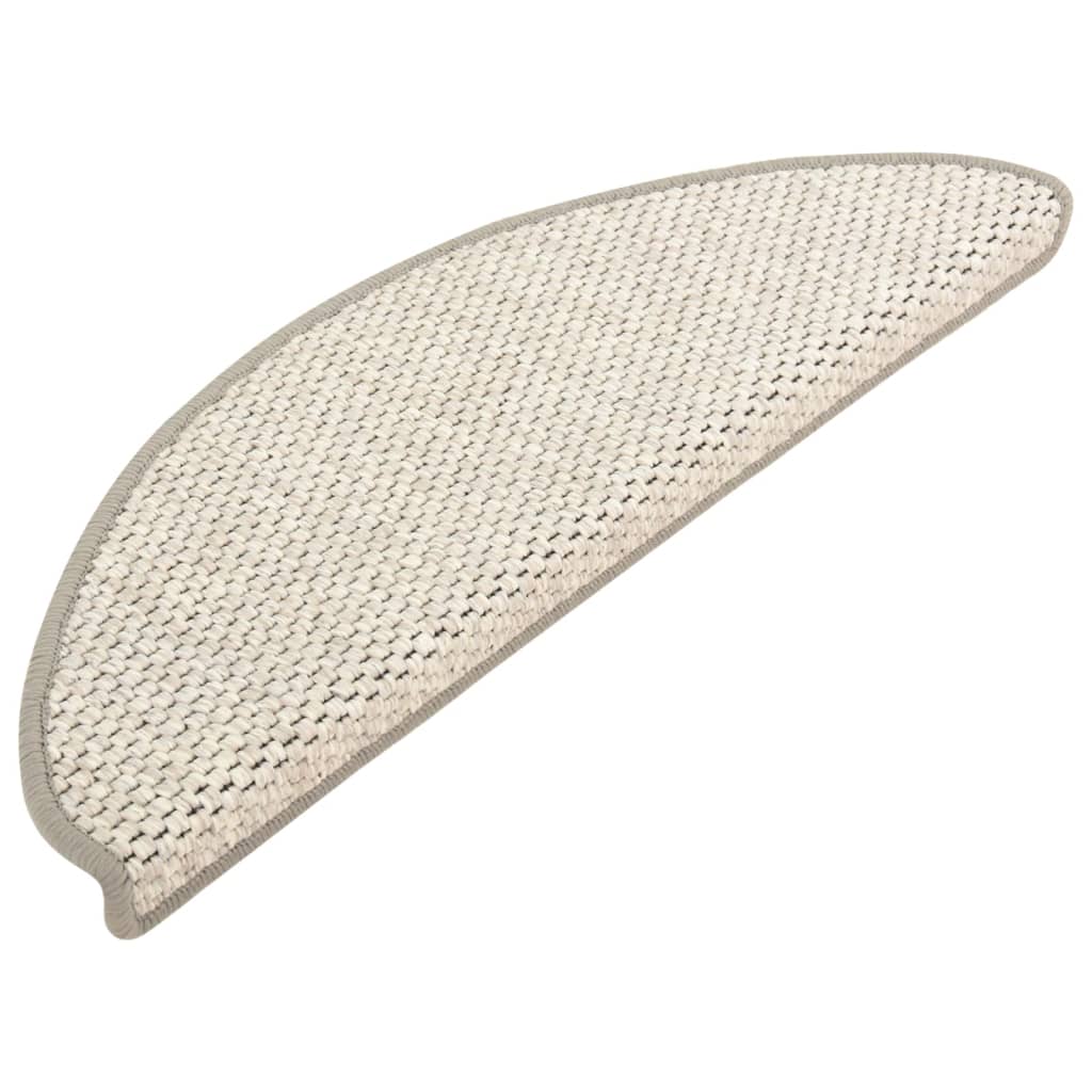 Trapmatten Zelfklevend 15 St Sisal-Look 65X25 Cm Beige