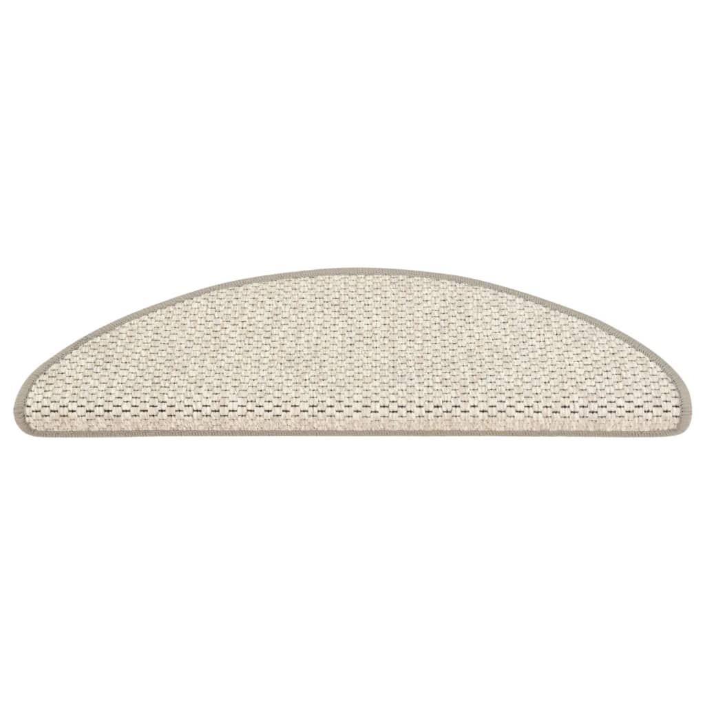 Trapmatten Zelfklevend 15 St Sisal-Look 65X25 Cm Beige