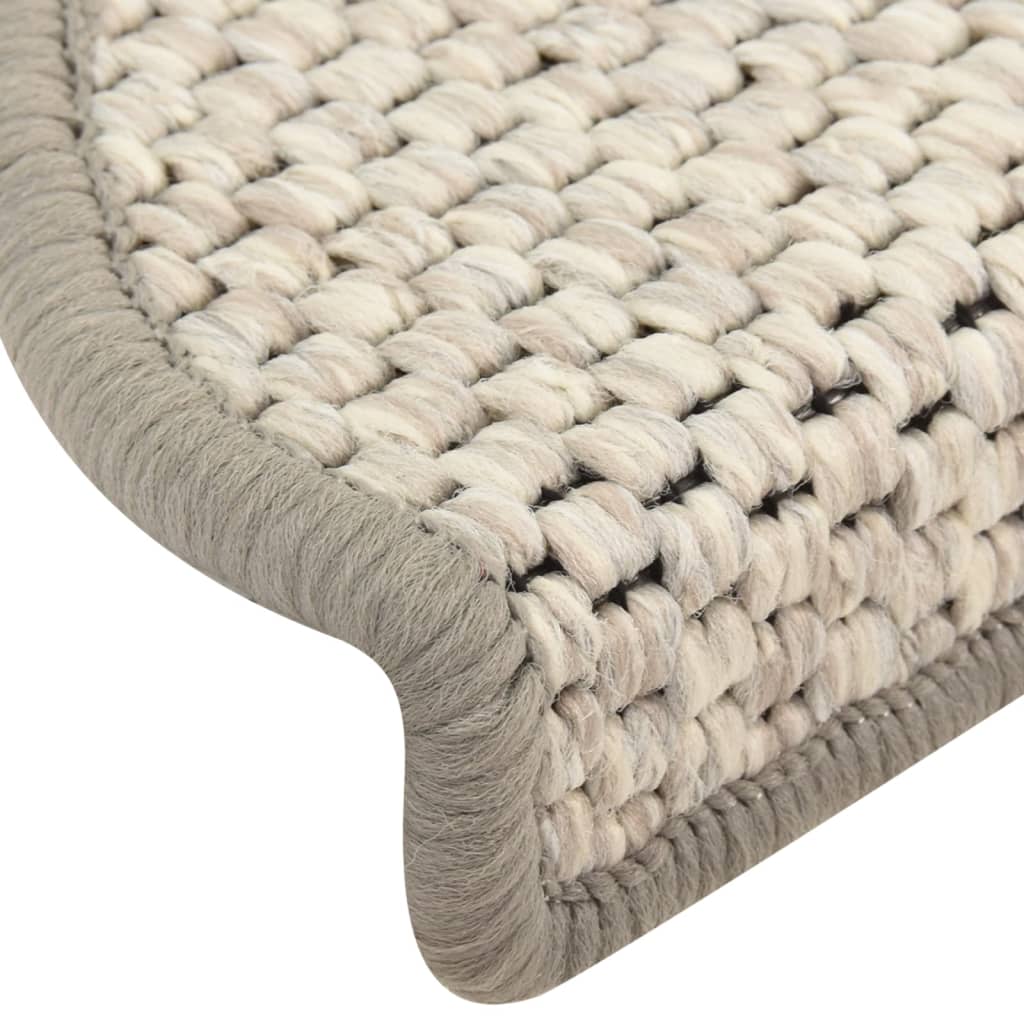 Trapmatten Zelfklevend 15 St Sisal-Look 65X25 Cm Beige