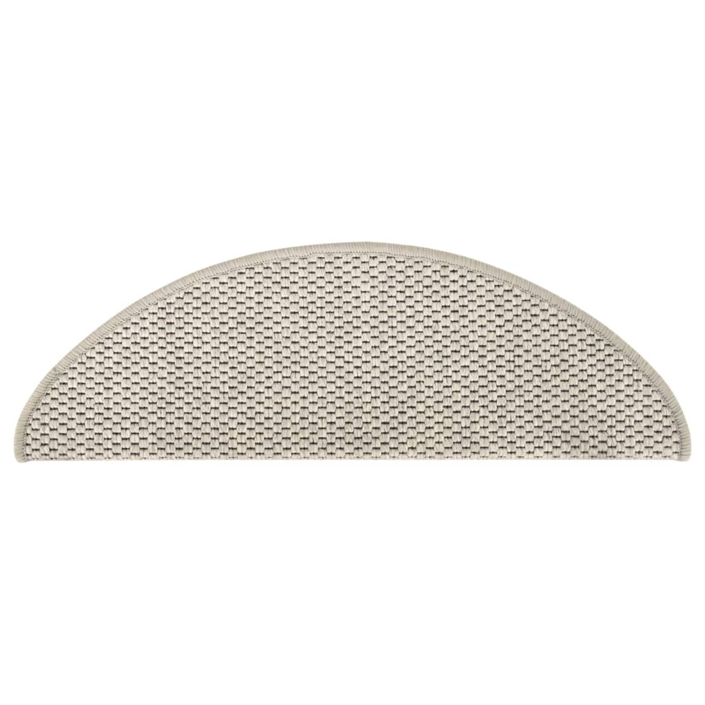 Trapmatten Zelfklevend 15 St Sisal-Look 65X25 Cm Taupe