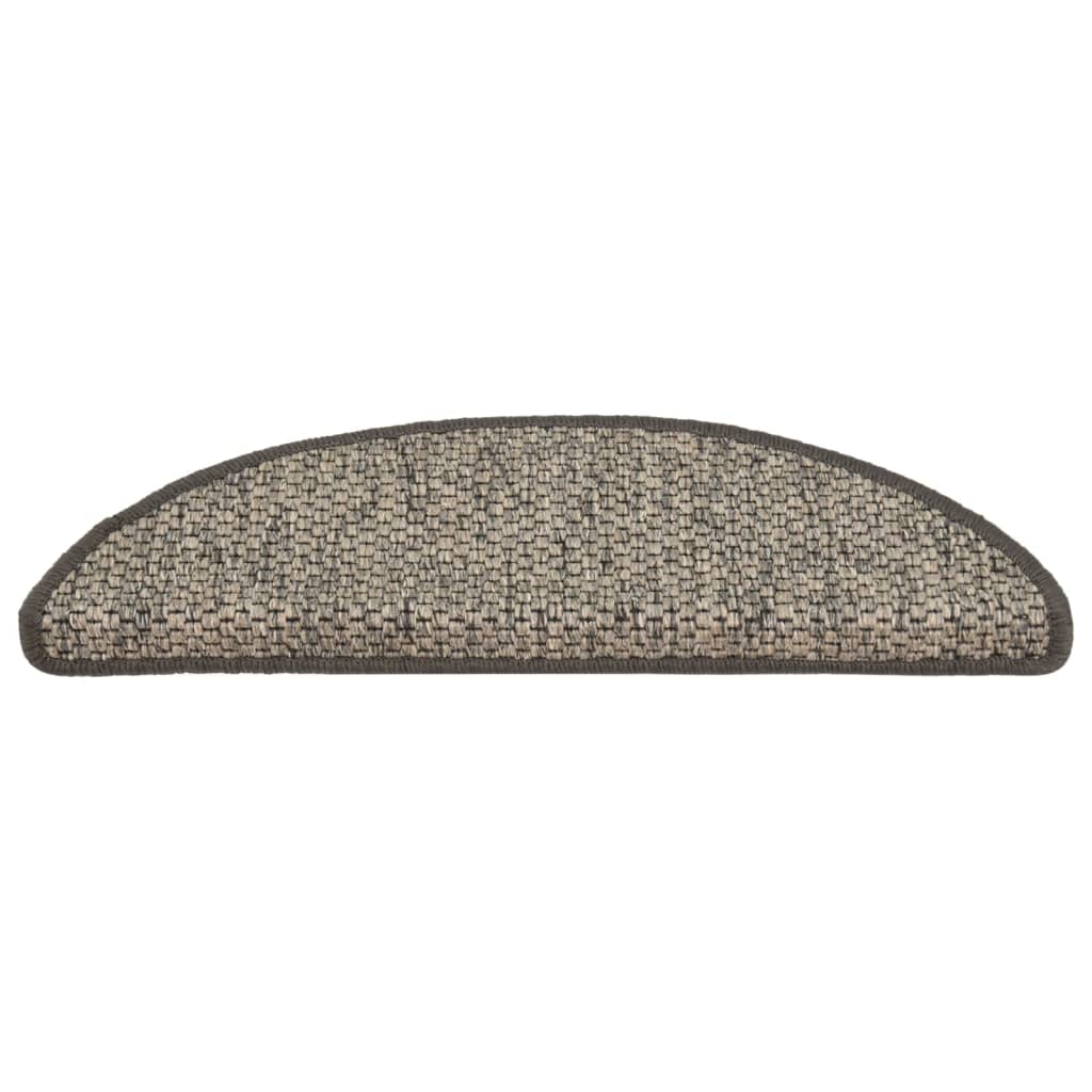 Trapmatten Zelfklevend 15 St Sisal-Look 65X25 Cm Antracietkleur