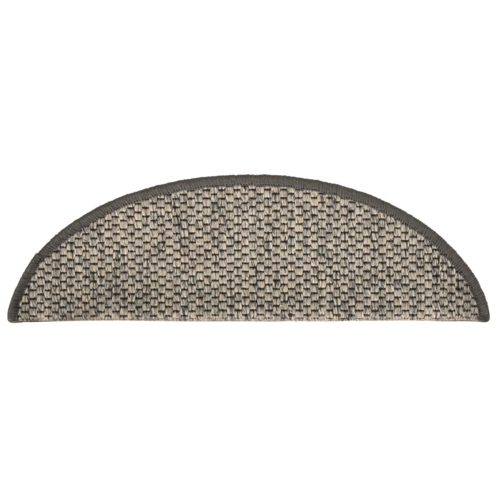 Trapmatten Zelfklevend 15 St Sisal-Look 65X25 Cm Antracietkleur